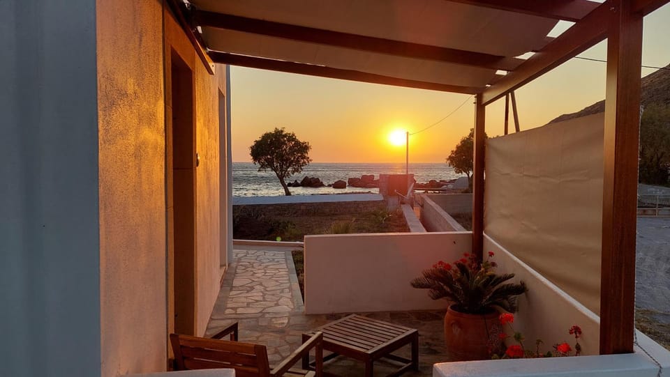 Patio, Sea view, Sunset