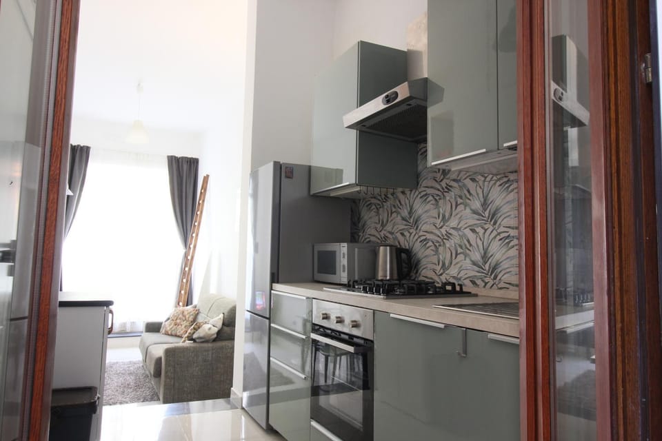 Kitchen or kitchenette, oven, stove