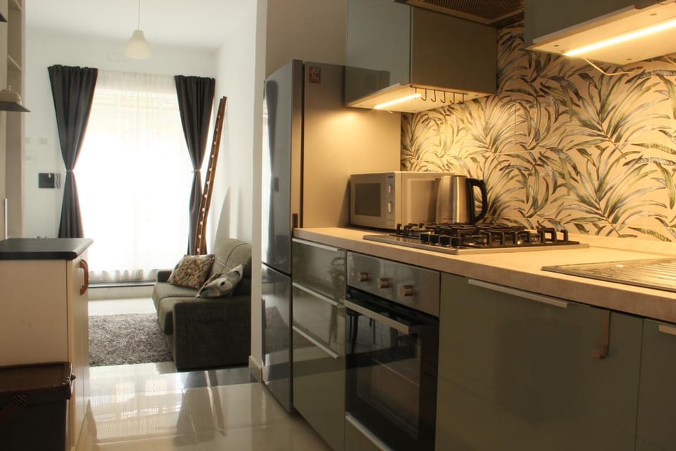 Kitchen or kitchenette, oven, stove