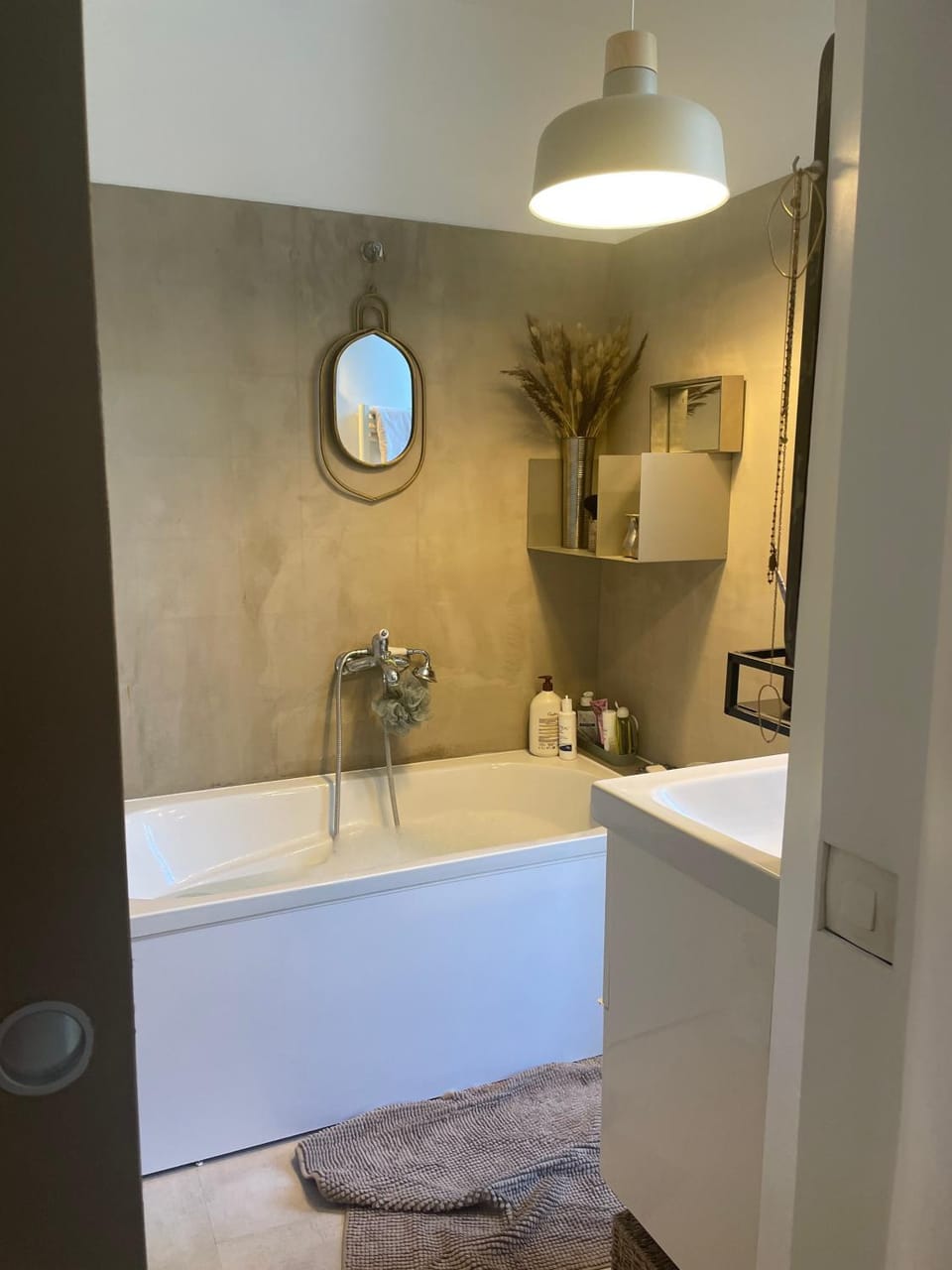 Bathroom, Living room