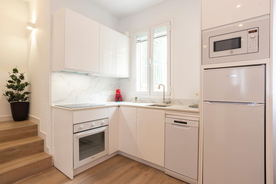 Kitchen or kitchenette, Photo of the whole room, dishwasher, minibar, pet friendly, stove