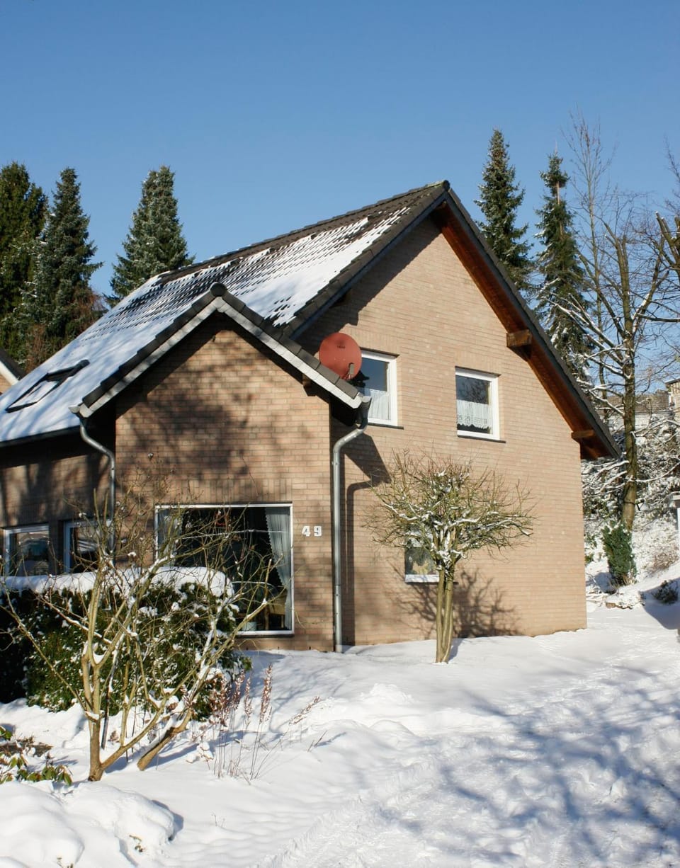 Property building, Facade/entrance, Day, Winter, Garden, On site