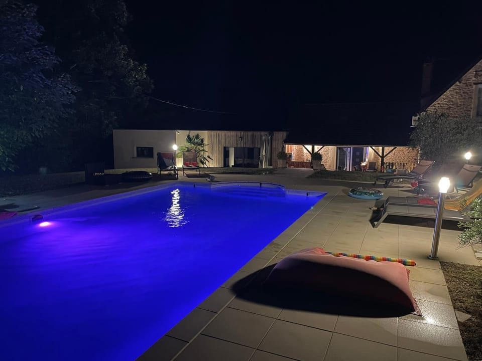 Night, Swimming pool