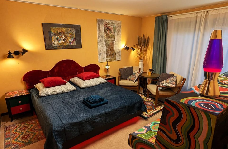 Living room, Seating area, Bedroom