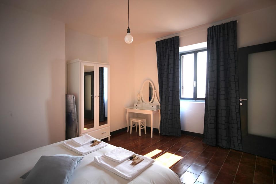 Bed, Photo of the whole room, Bedroom, towels, wardrobe