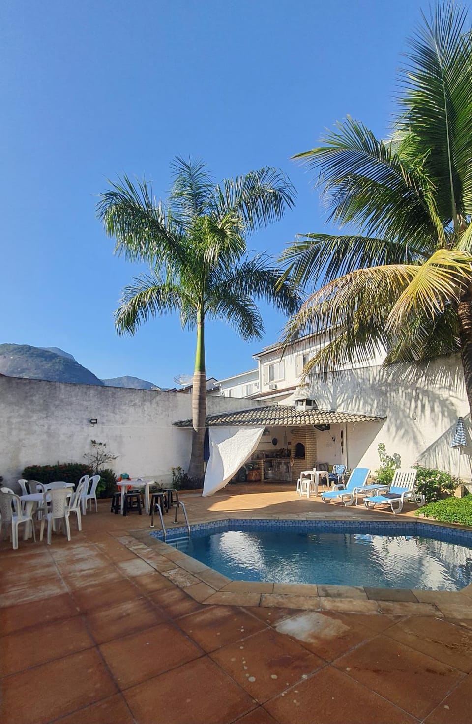 Patio, Natural landscape, BBQ facilities, Mountain view, Swimming pool