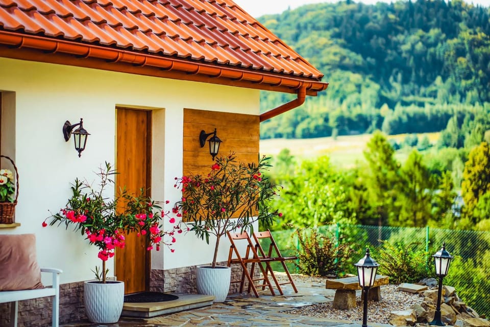 Property building, Patio, Spring, Natural landscape, View (from property/room), Balcony/Terrace, Dining area