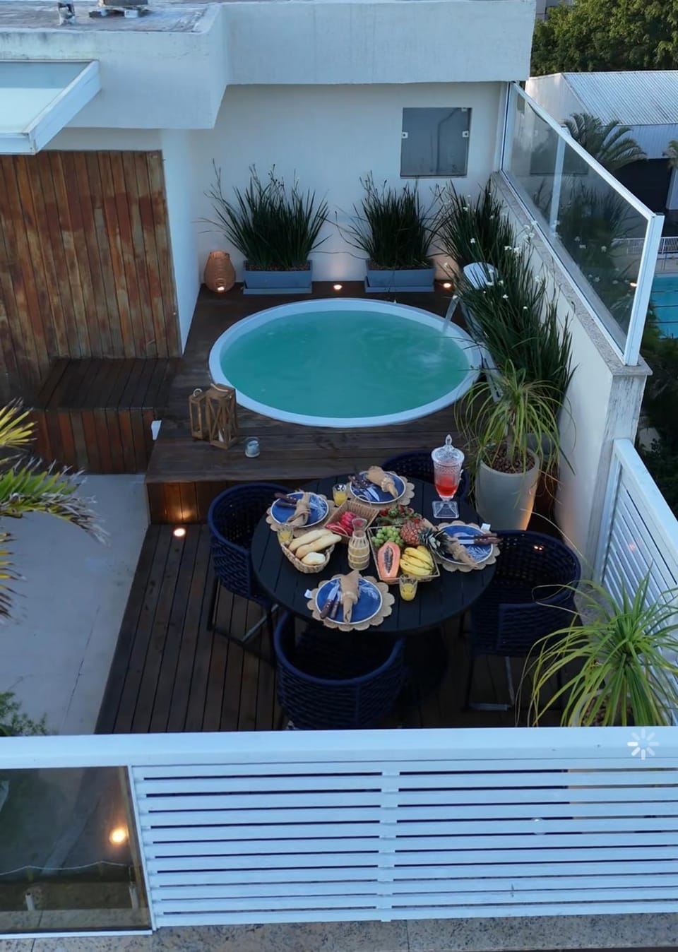 Patio, Natural landscape, Swimming pool