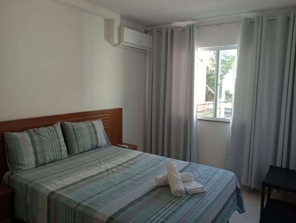 Bed, Photo of the whole room, Bedroom, towels, air conditioner