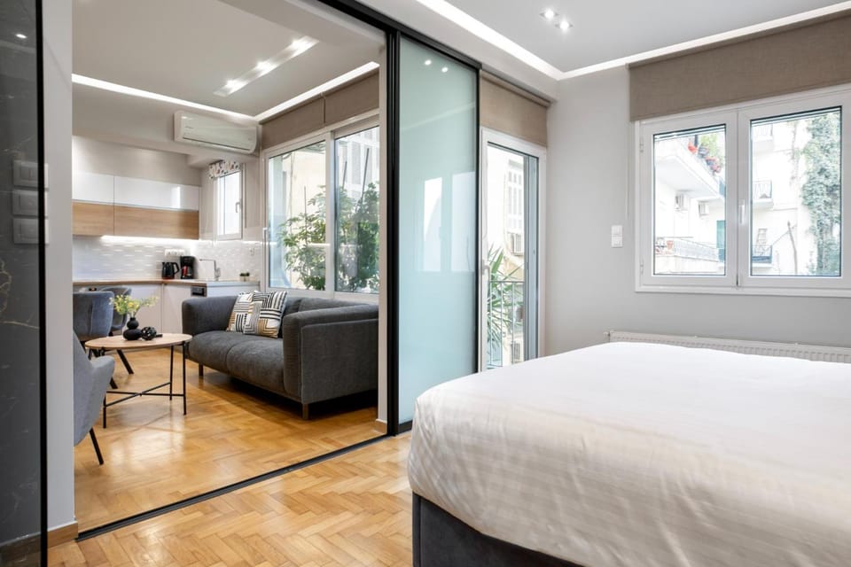 Bed, Living room, Bedroom