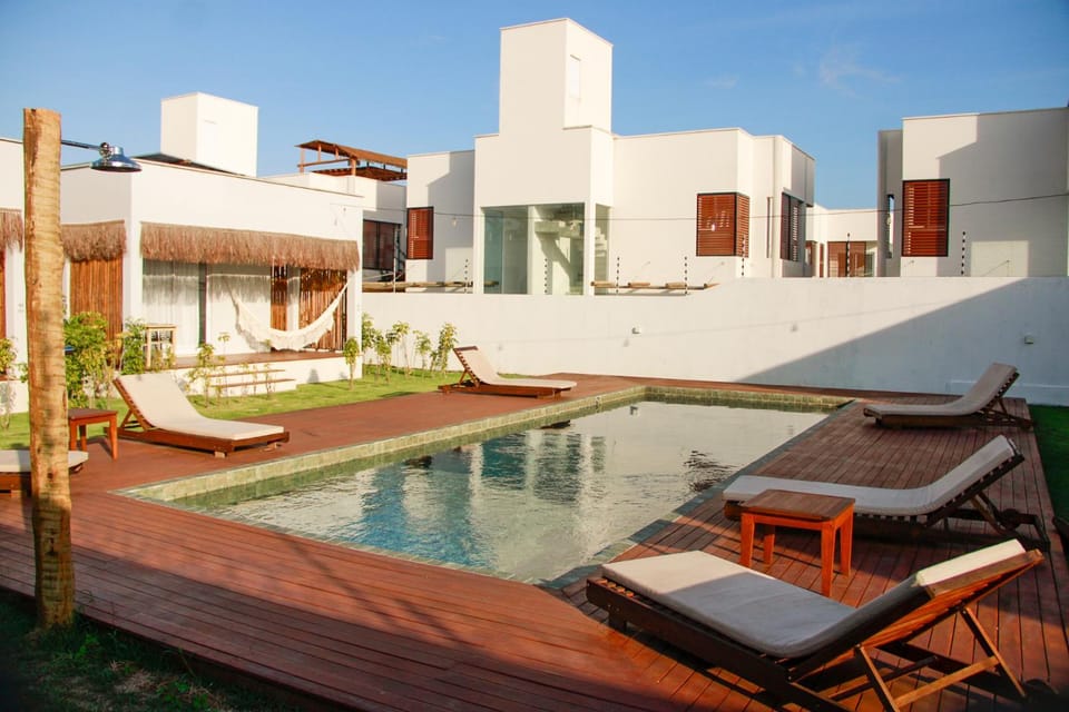 Property building, Pool view, Swimming pool, sunbed