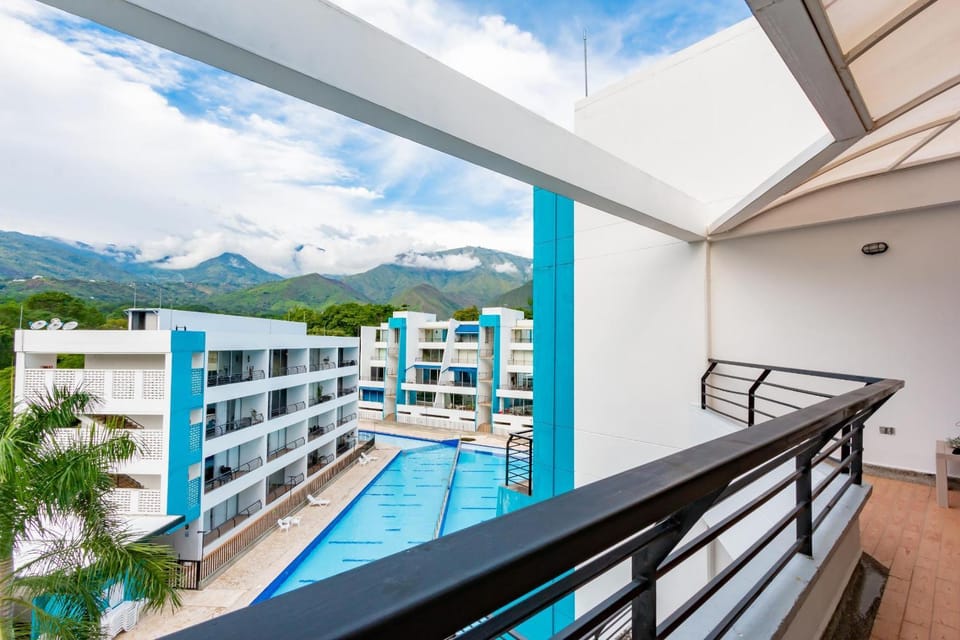 Natural landscape, Balcony/Terrace, Pool view