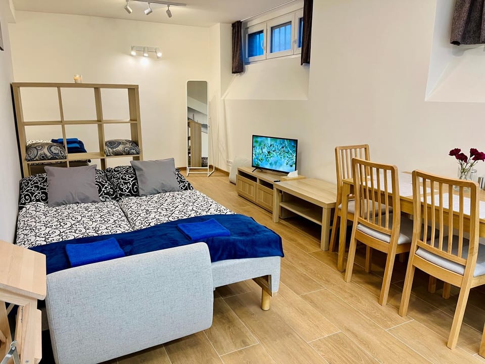 Bed, TV and multimedia, Living room, Photo of the whole room, Dining area, hair dresser