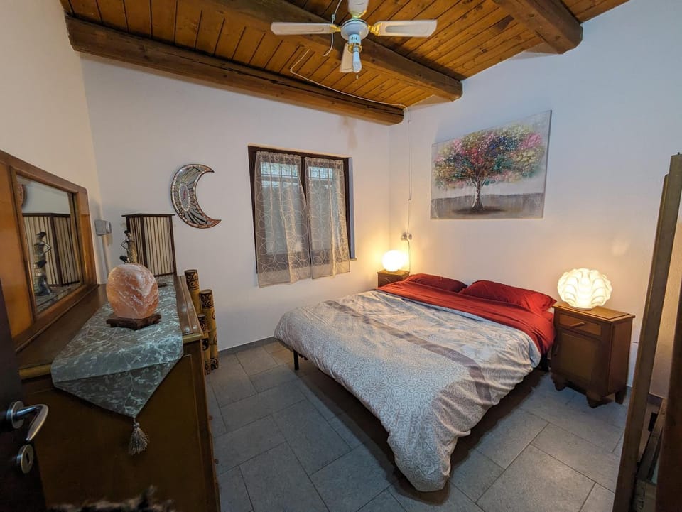 Bed, Photo of the whole room, Bedroom, fireplace