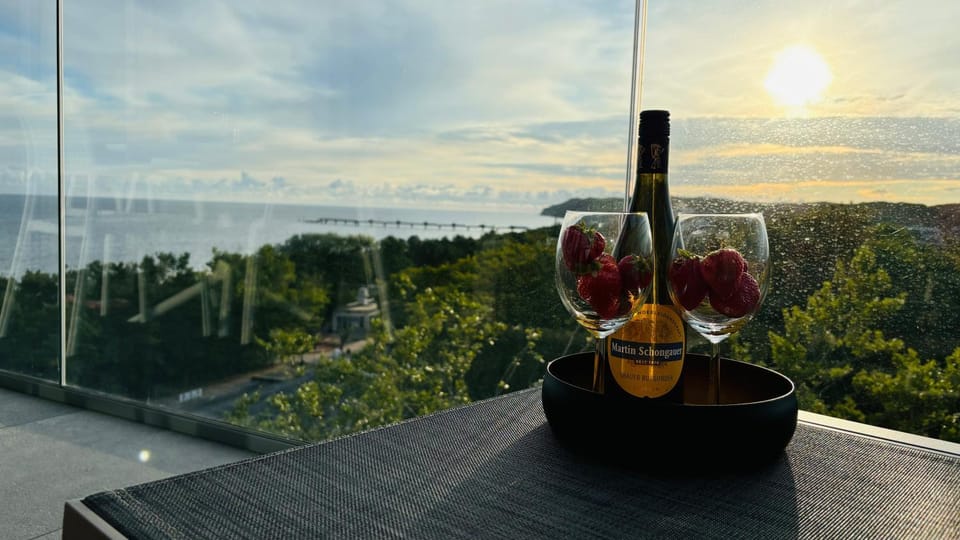 Day, Natural landscape, View (from property/room), Balcony/Terrace, Sea view, Drinks, Sunrise