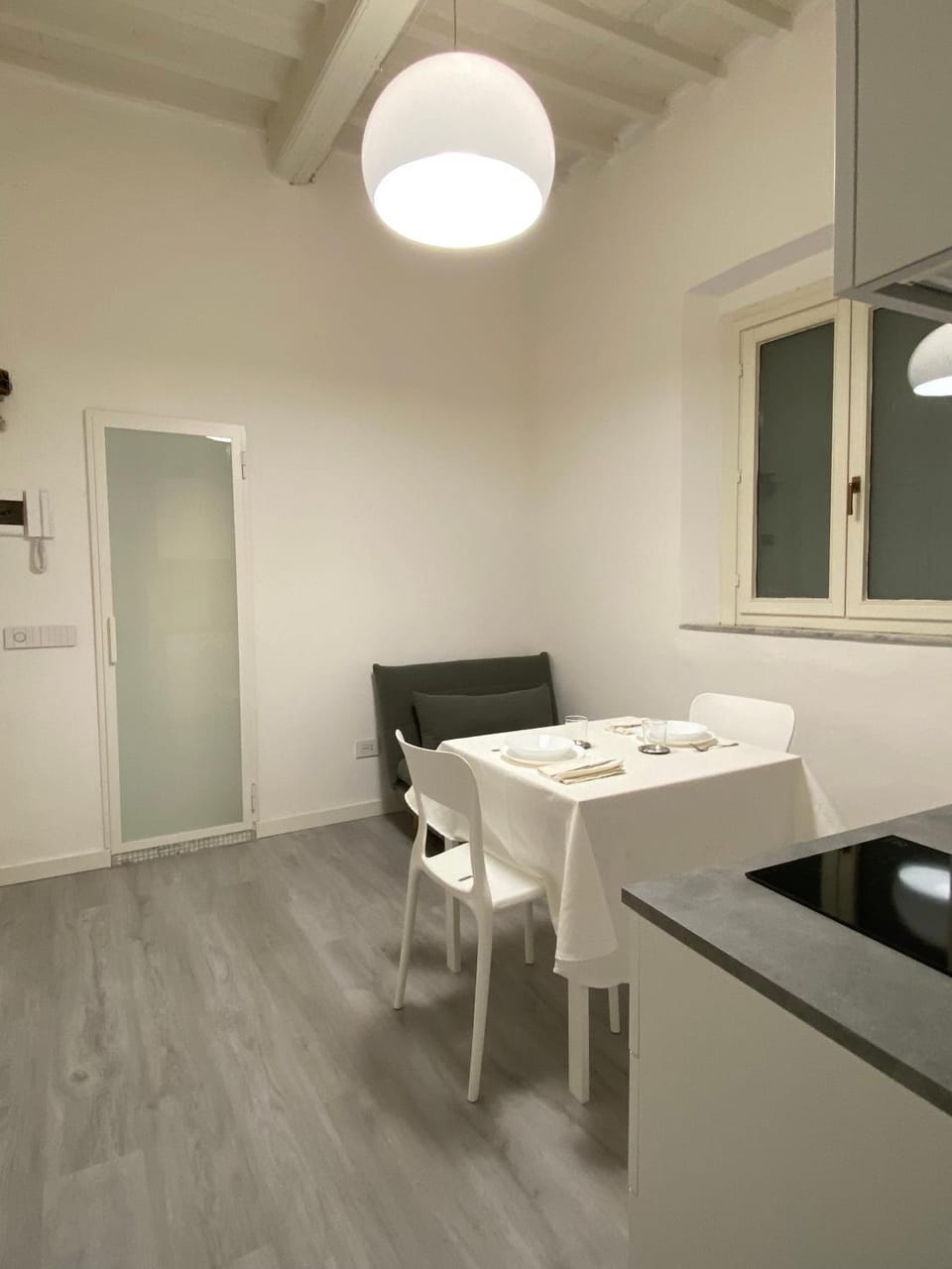 Kitchen or kitchenette, Living room, Dining area