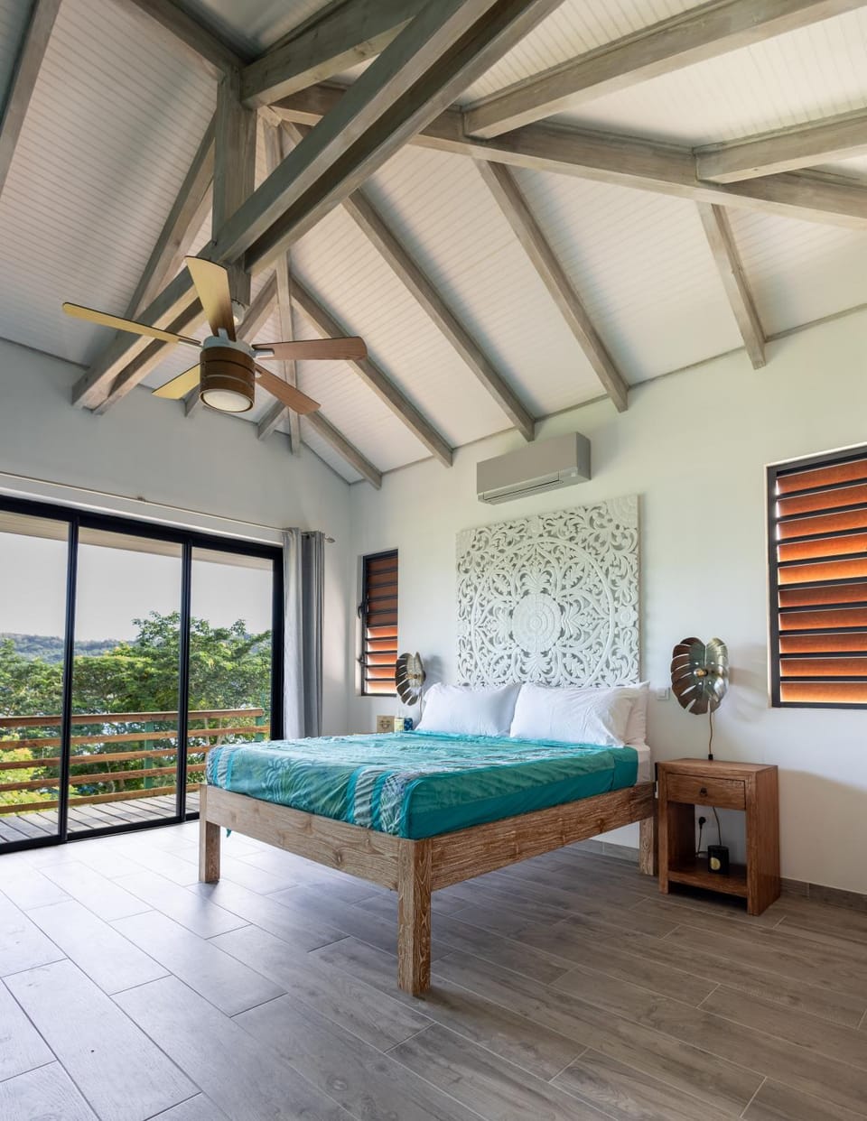 Bed, View (from property/room), Bedroom, Garden view, Mountain view, Mountain view, air conditioner