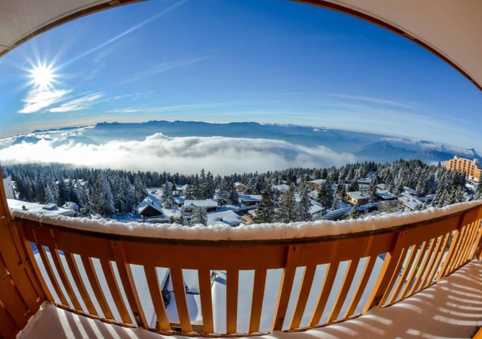 Natural landscape, Winter, Balcony/Terrace, Mountain view