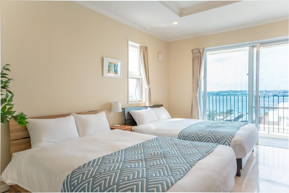 Bed, View (from property/room), Balcony/Terrace, Bedroom, Sea view, Sea view, cot, bunk bed
