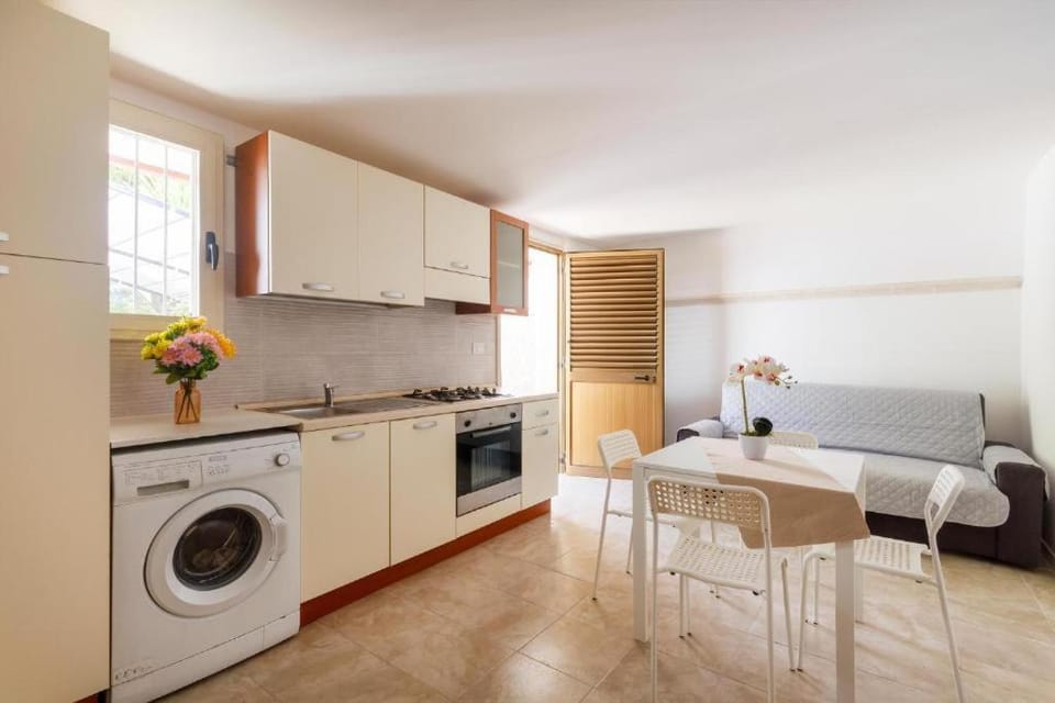 Kitchen or kitchenette, Dining area, washing machine