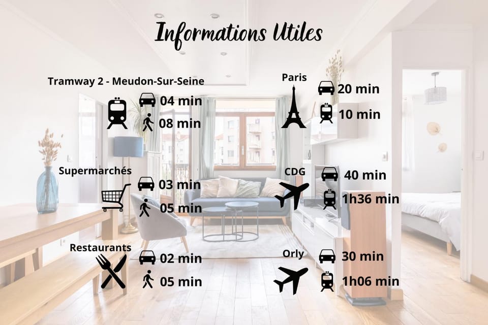 Grand T4 moderne - 3 chambres-Paris Expo Porte de Versailles Apartment in Issy-les-Moulineaux