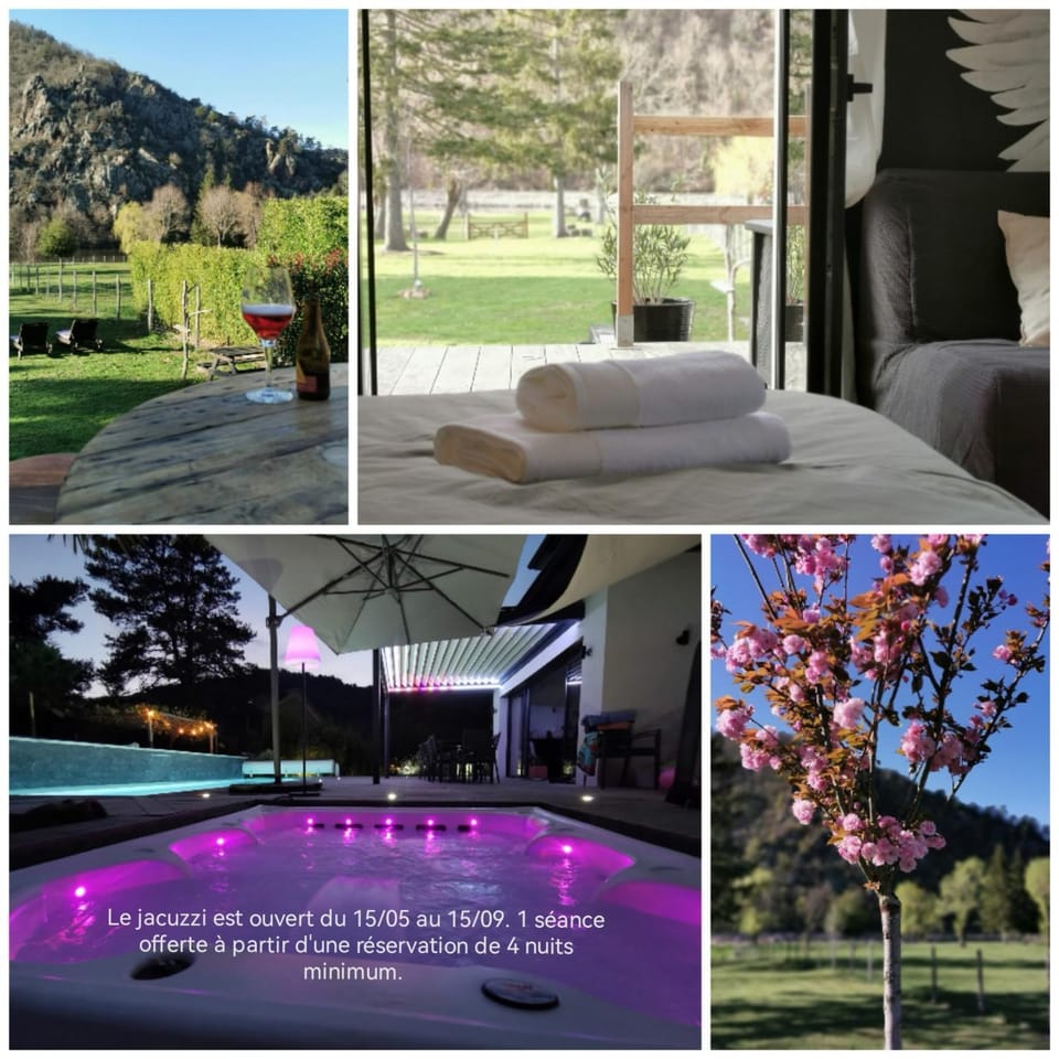 Natural landscape, Garden, Bedroom, Garden view, Swimming pool