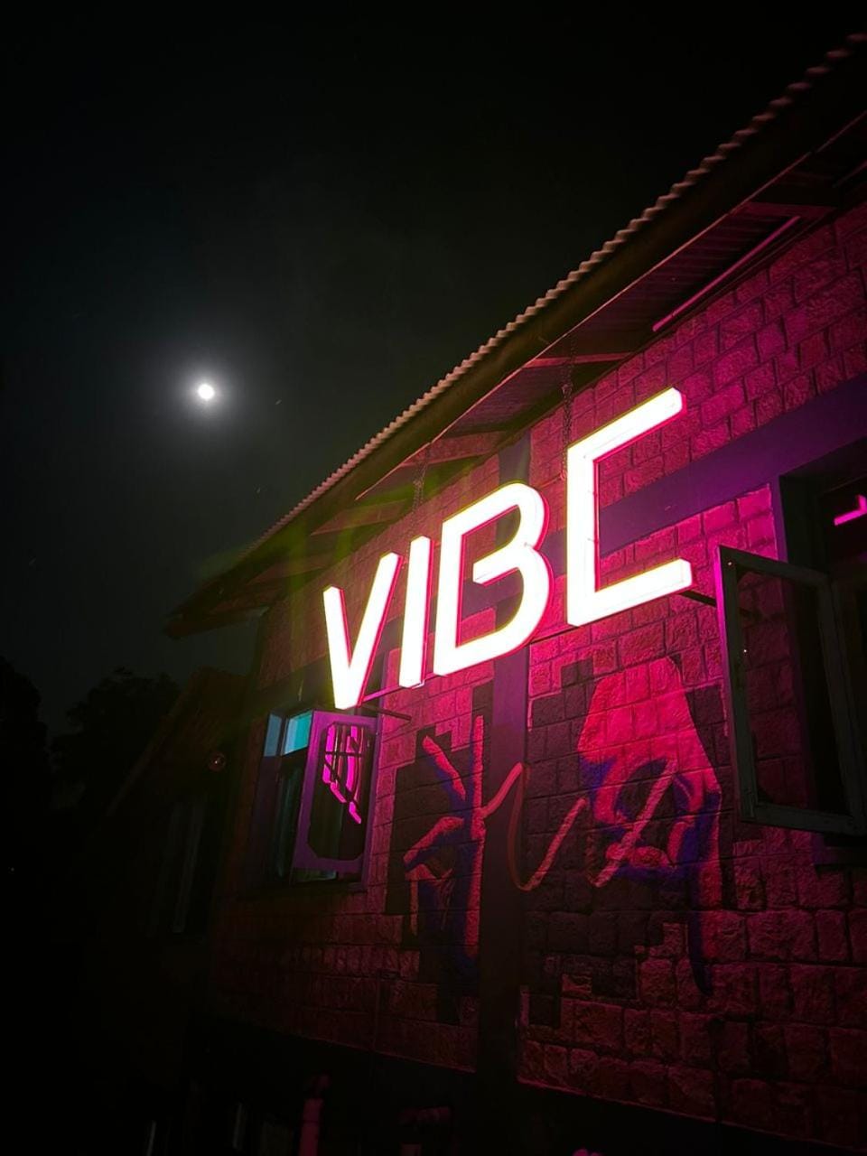Property building, Night, Text overlay
