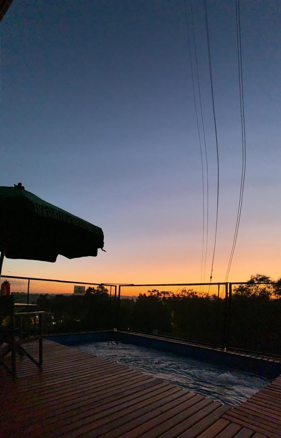 Pool view, Swimming pool, Sunset