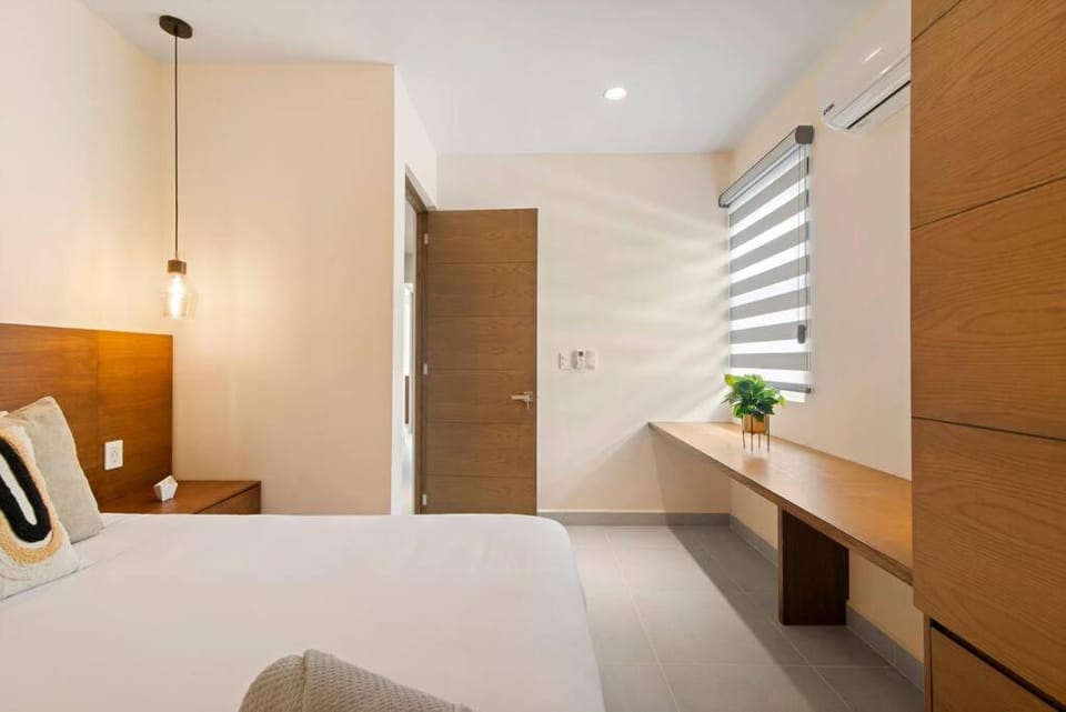 Bed, Photo of the whole room, Bedroom, hair dresser, wardrobe