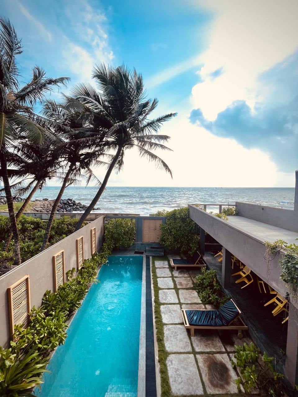Restaurant/places to eat, Day, Natural landscape, Garden, Garden view, Pool view, Sea view, Swimming pool, Time of day, sunbed