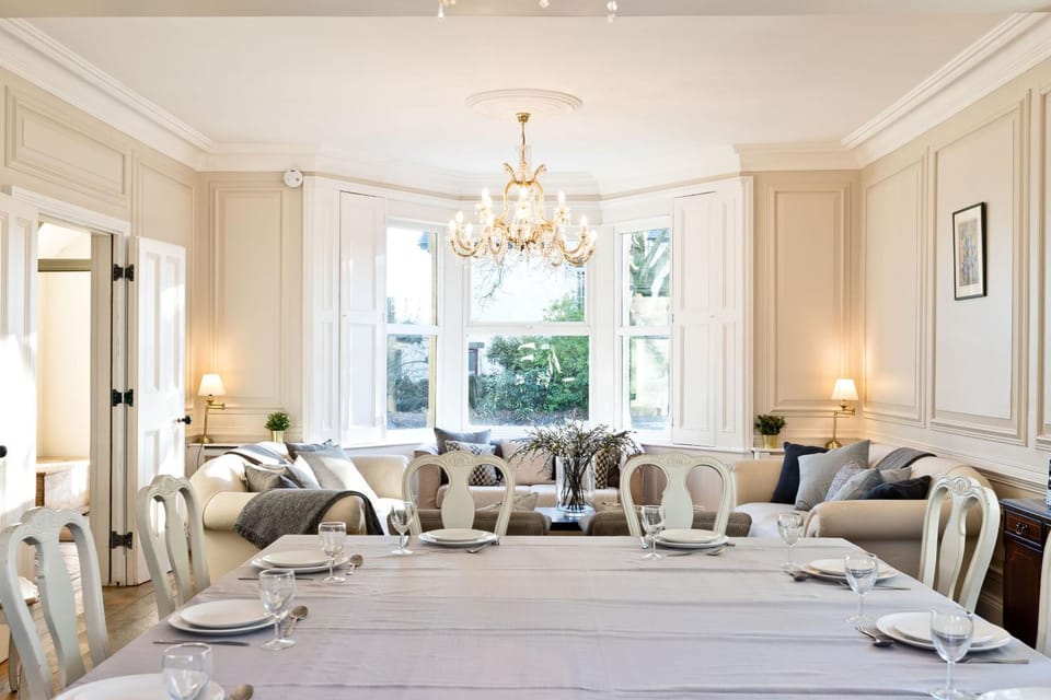 Property building, Living room, Dining area