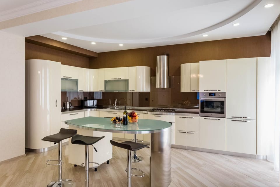 Kitchen or kitchenette, toaster