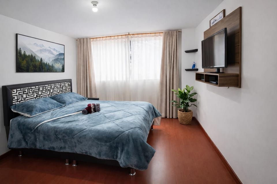Bed, TV and multimedia, Photo of the whole room