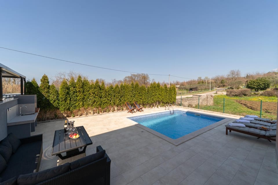 Patio, Natural landscape, Swimming pool