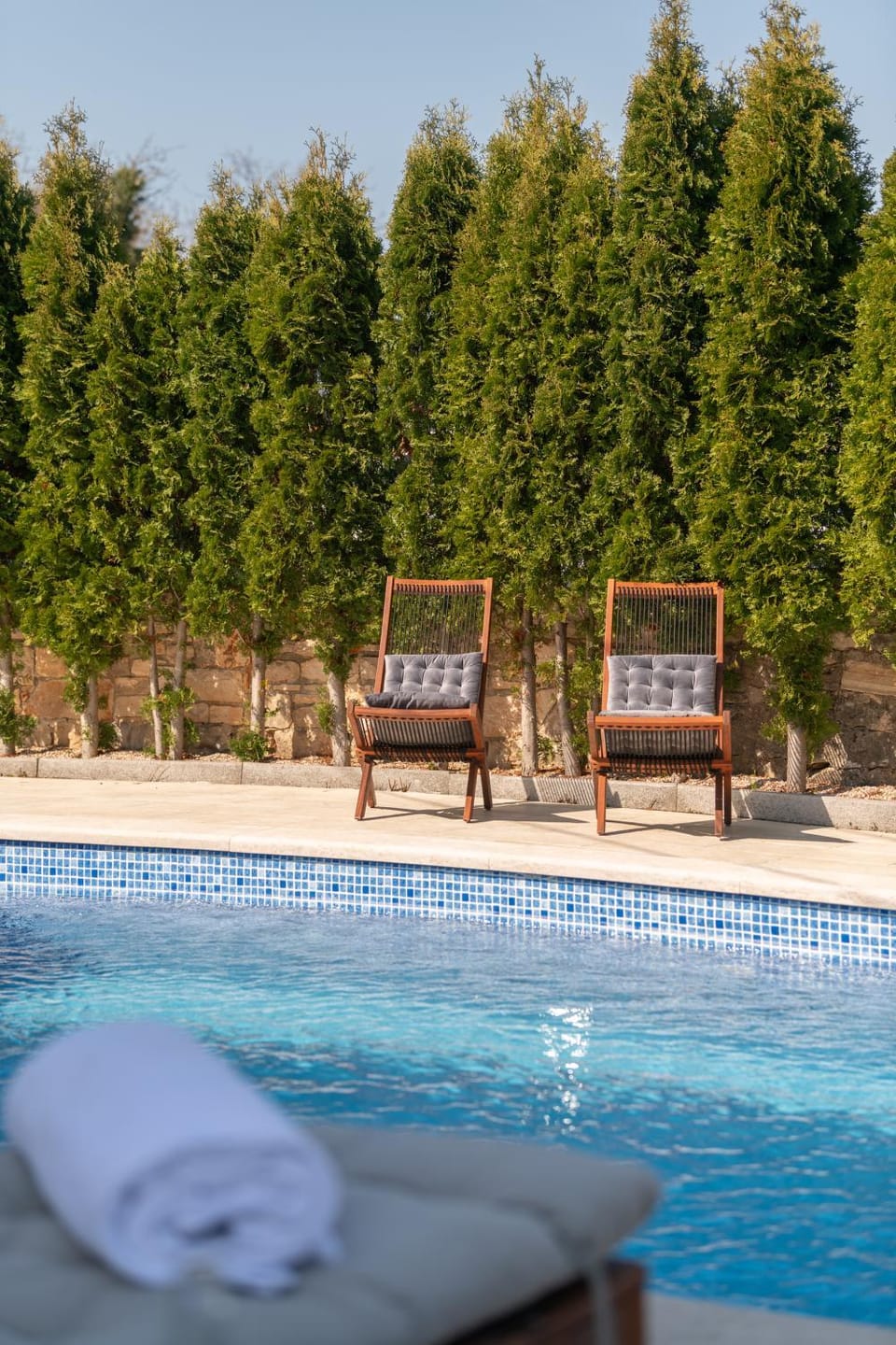 Garden, Pool view, sunbed