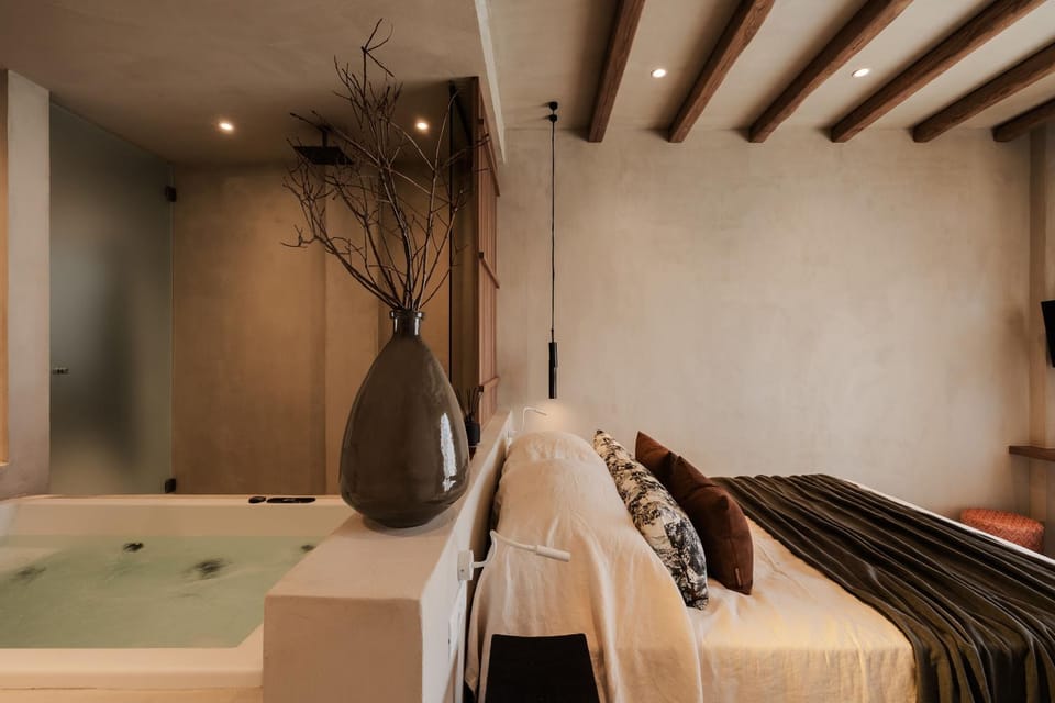 Shower, Bed, Hot Tub, Photo of the whole room