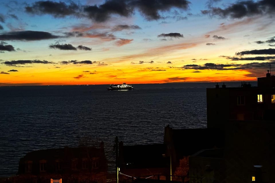 Natural landscape, Sea view, Sunset