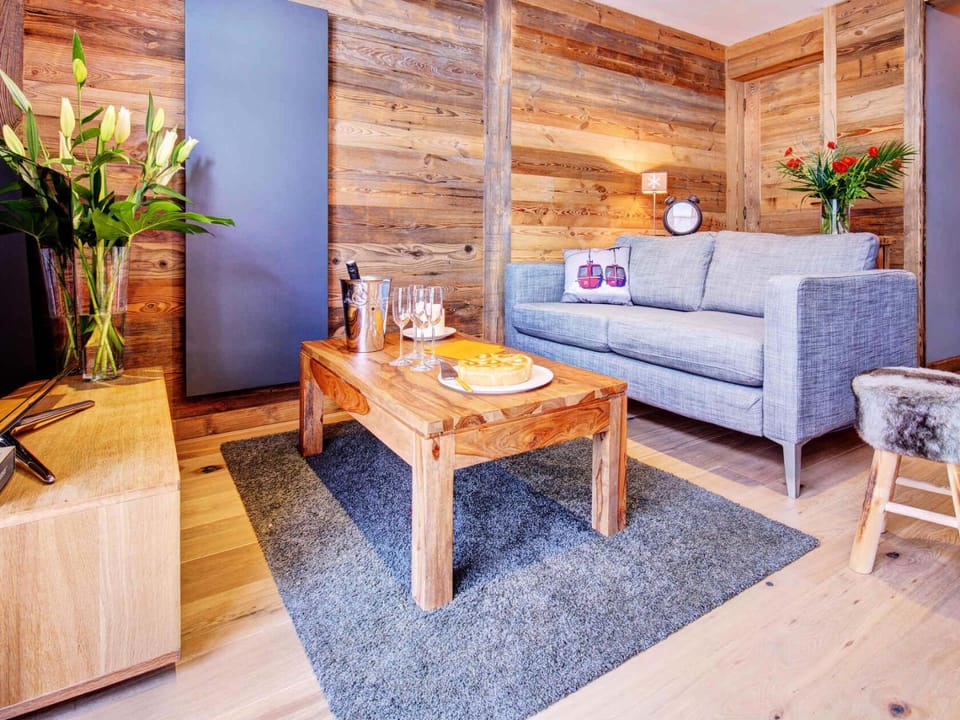 Bed, kitchen