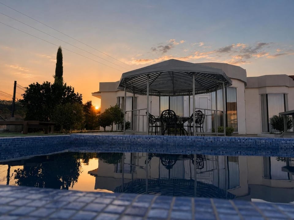 Natural landscape, Pool view, Sunset