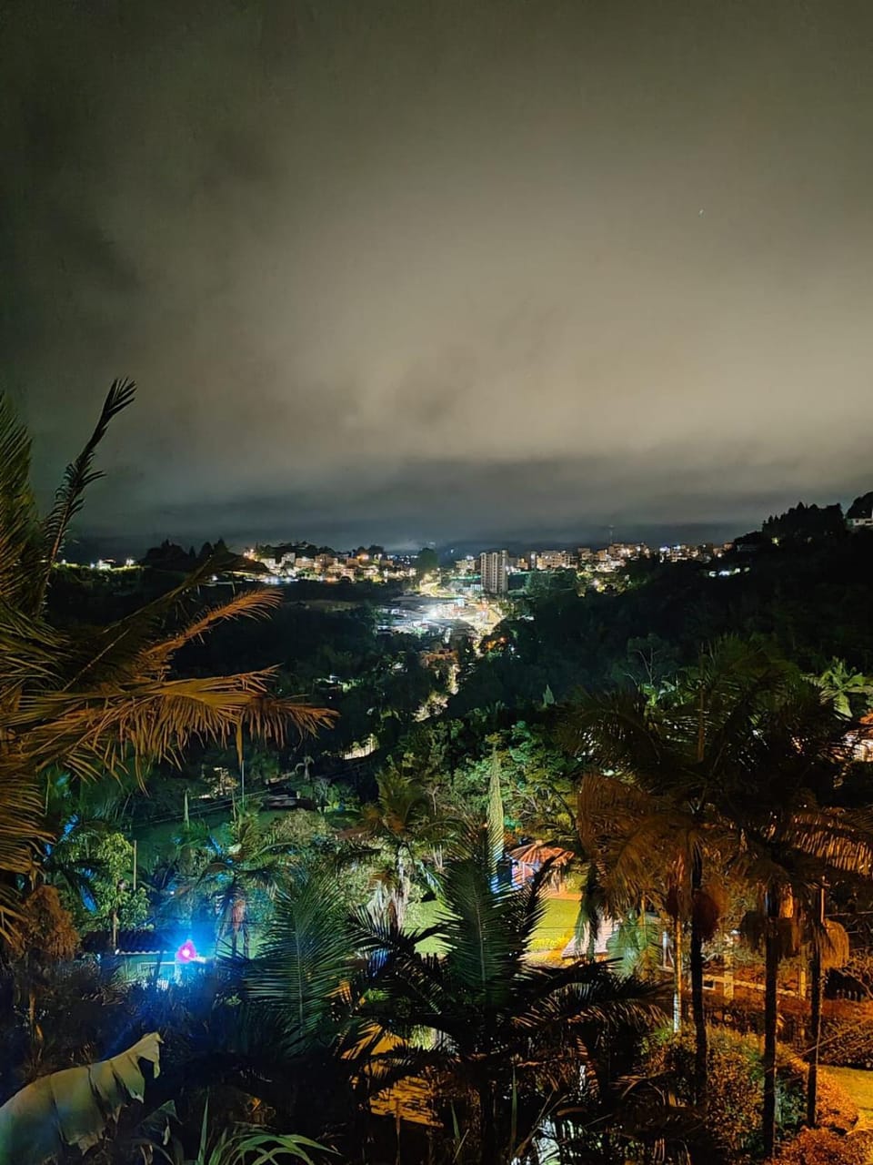 Night, Natural landscape, Bird's eye view, City view