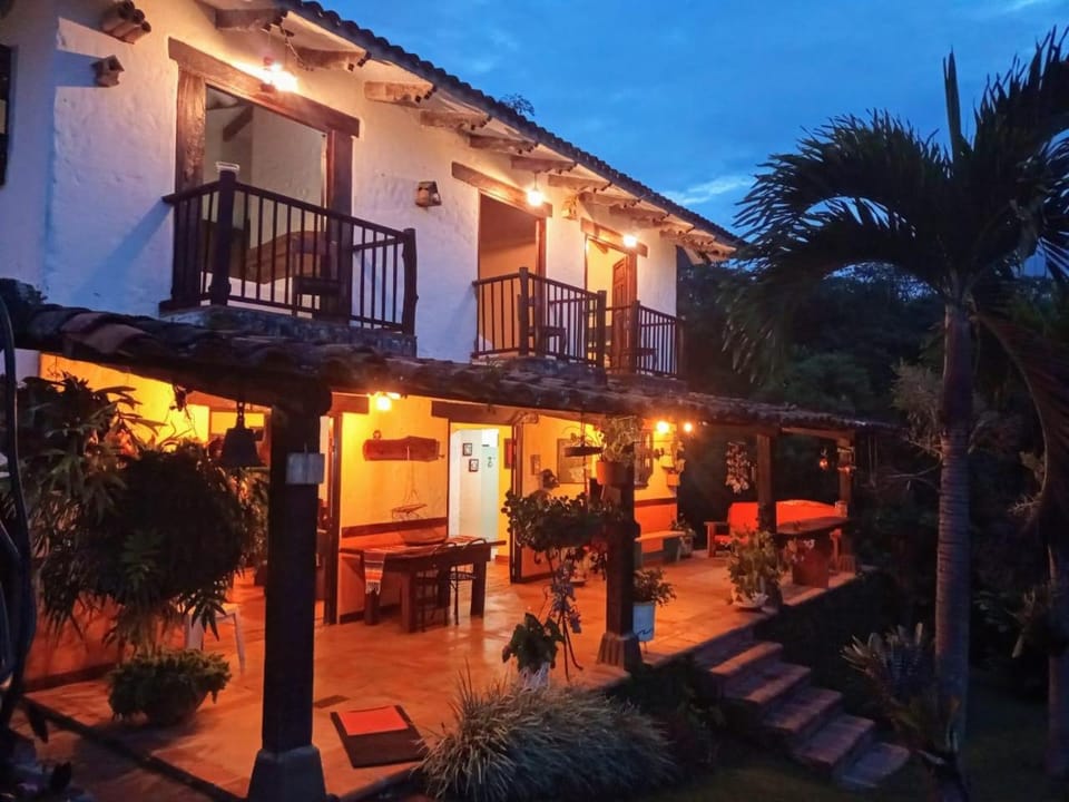 Property building, Night, Garden, View (from property/room), Balcony/Terrace, Garden view