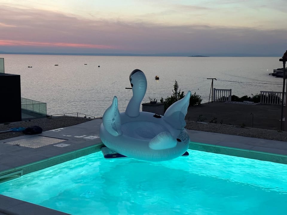 Swimming pool, Sunset