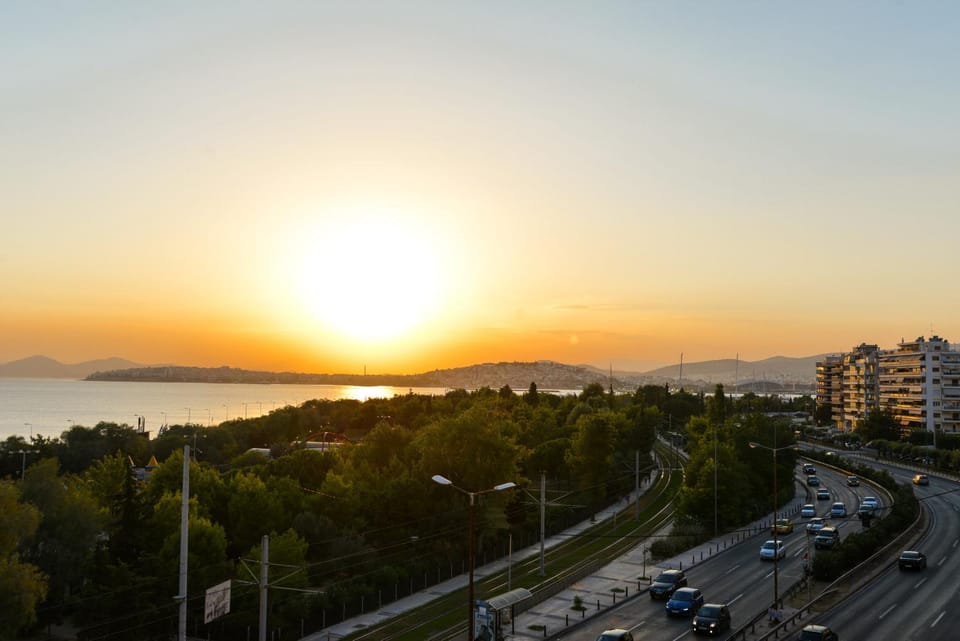 Neighbourhood, Natural landscape, Bird's eye view, Sunset