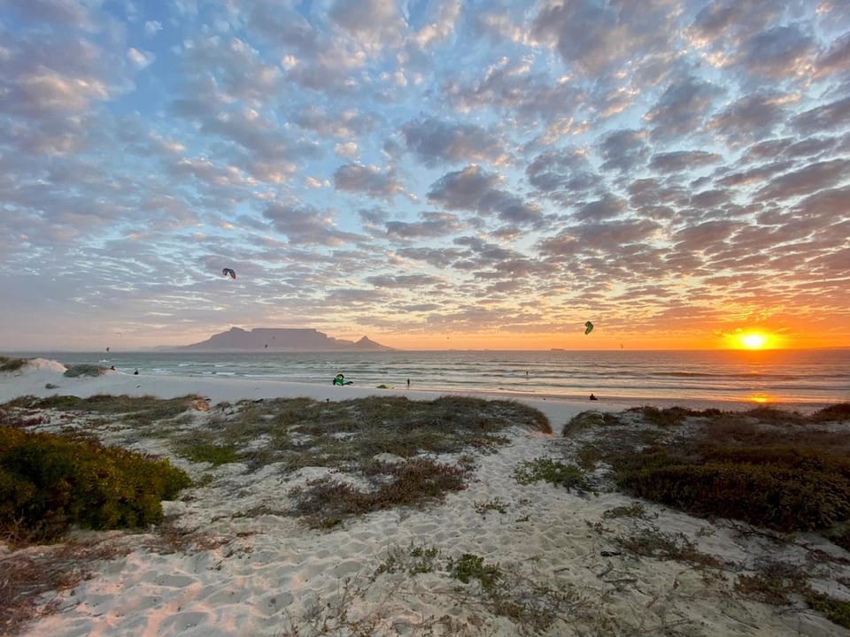 Natural landscape, Beach, Mountain view, Sea view, Sunset