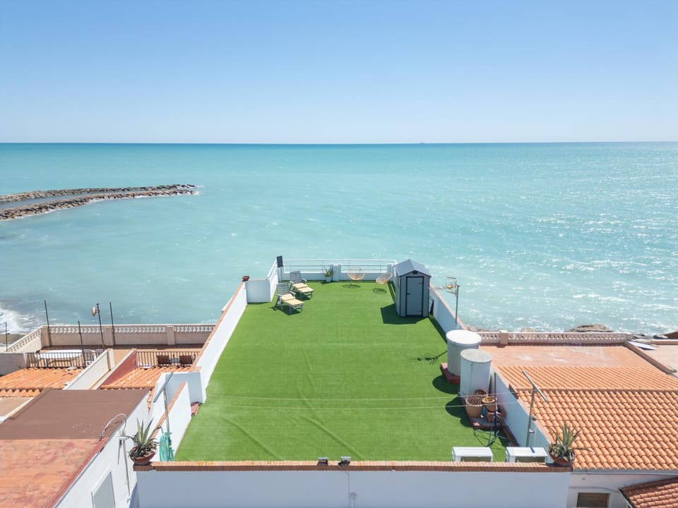 Property building, Living room, Swimming pool