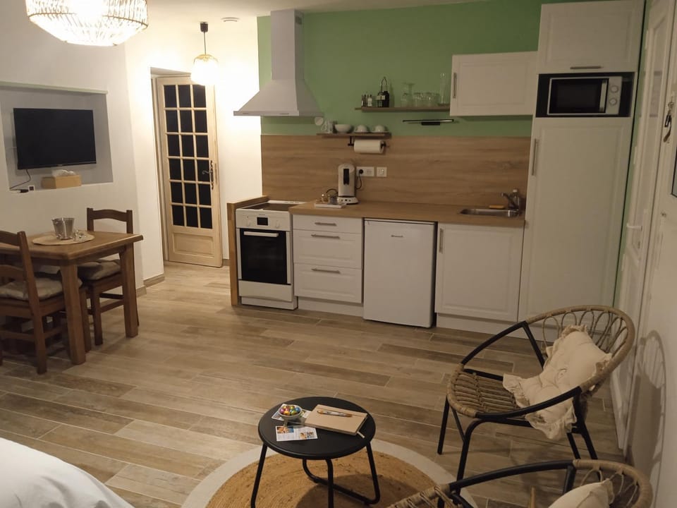 TV and multimedia, Coffee/tea facilities, Kitchen or kitchenette, Living room, Dining area, minibar, pet friendly, stove, toaster