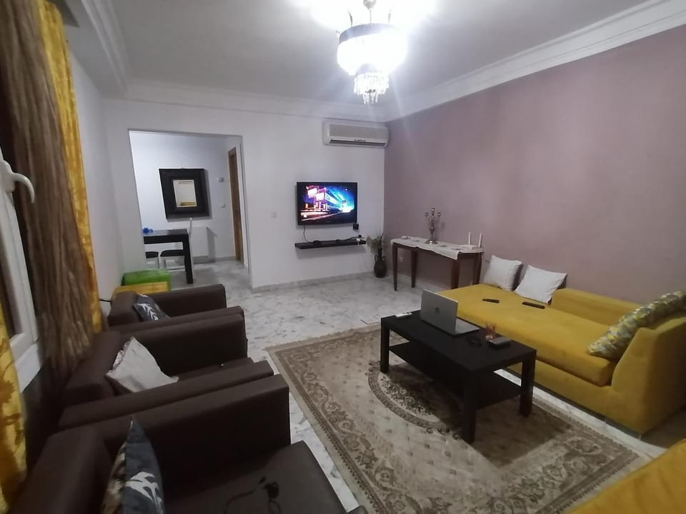 Appartement S3 Haut Standing 141m2 Connecté avec Fibre - 7-10 min Aéroport Apartment in Tunis