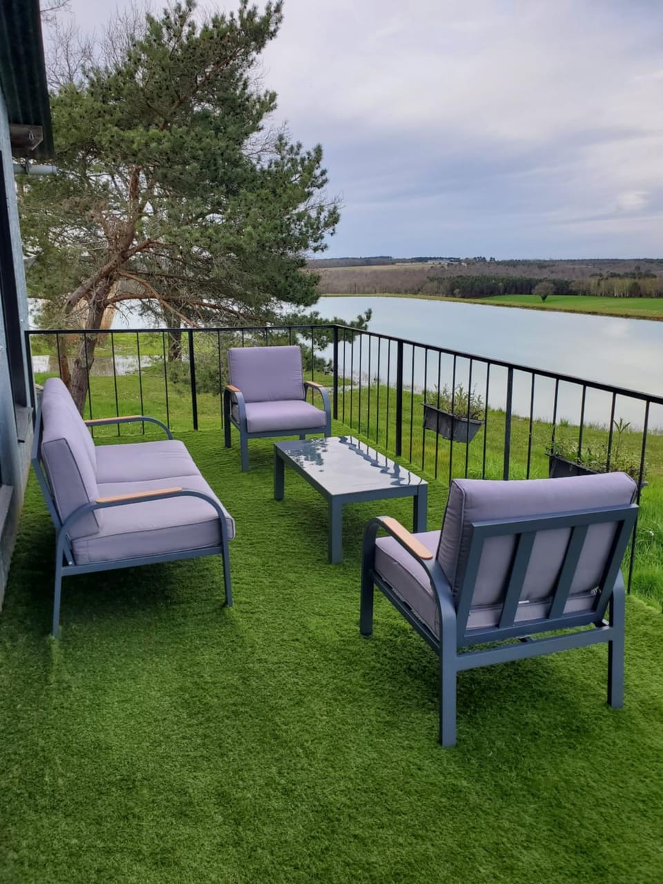 Patio, Natural landscape, Lake view