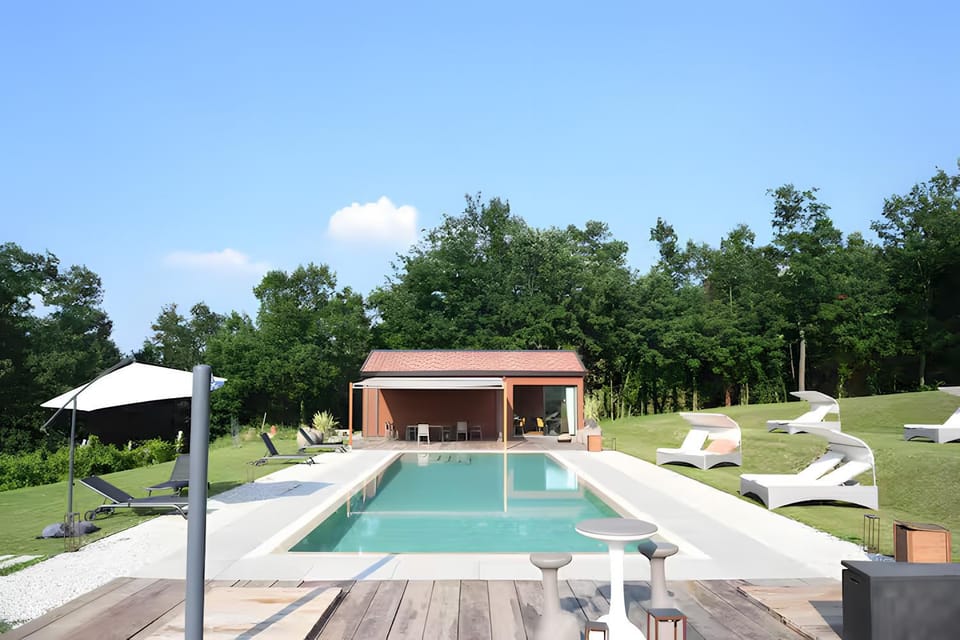 Property building, Living room, Swimming pool