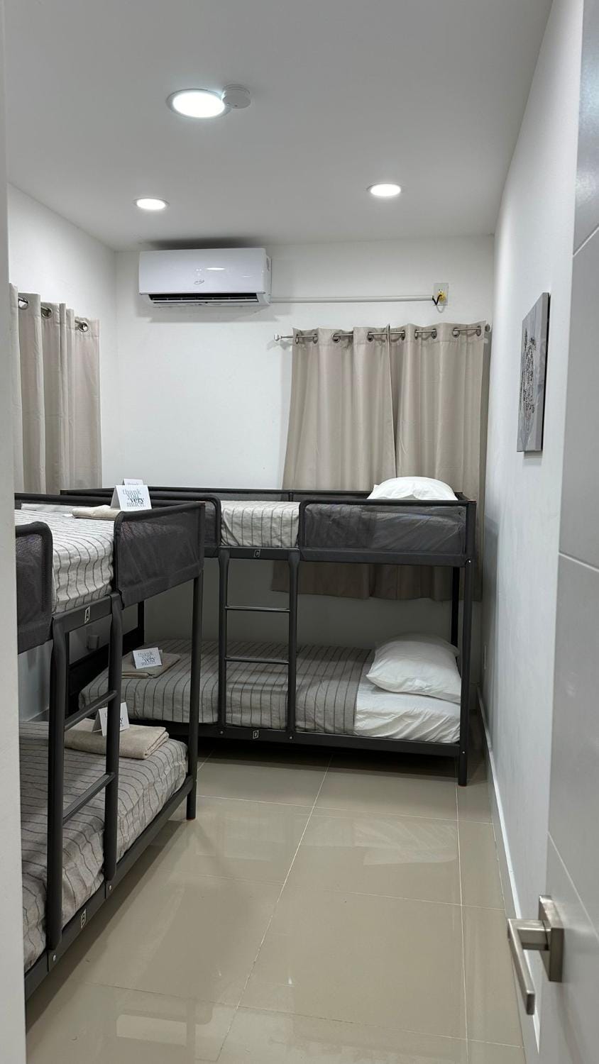 Bed, Bedroom, bunk bed, air conditioner